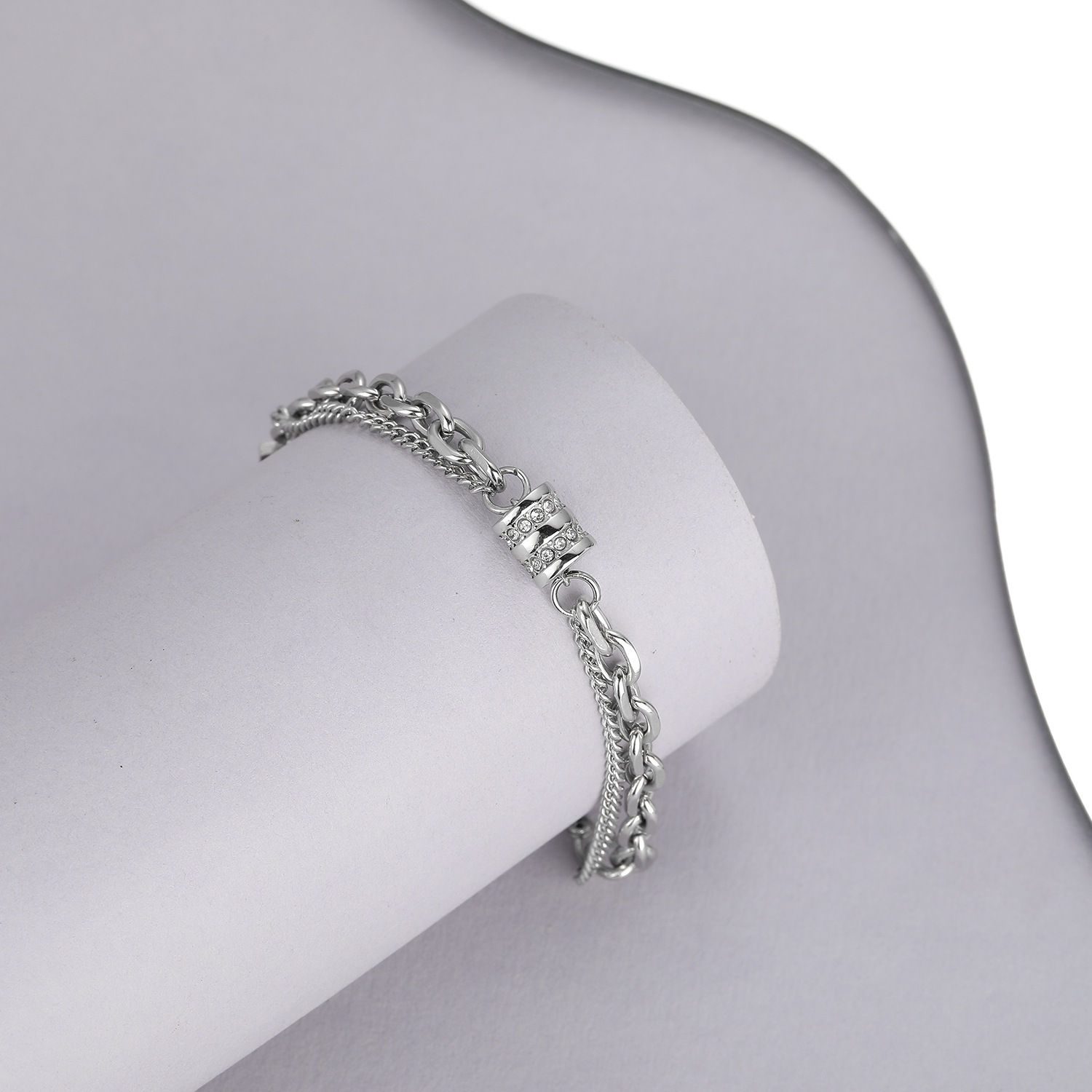 Double Layer Diamond Bracelet For Men And Women Personalized_voghion.com