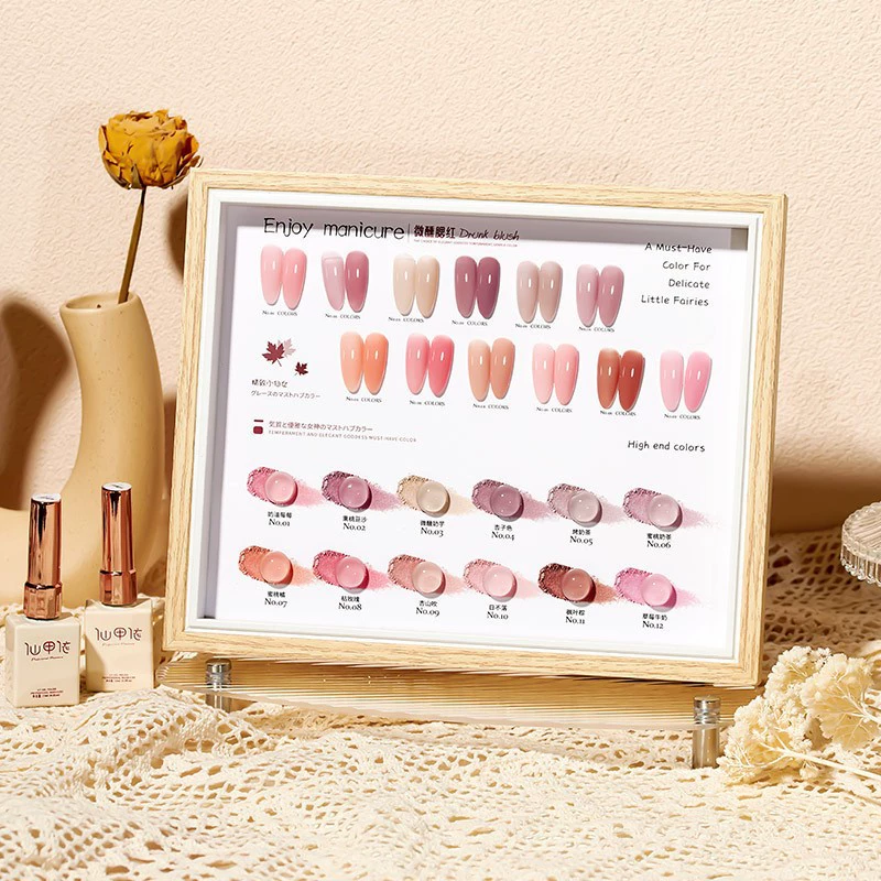 Xiaoying маникюр-15ml слегка румян 12-цветный лак для ногтей Летний красноватый маникюр полупрозрачный фототерапевтический клей