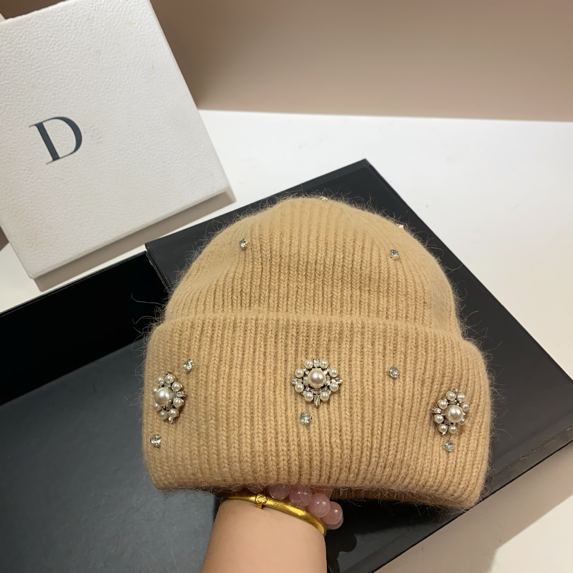 Palast Feng Shui Diamant Kaninchen Haar Gestrickte Herbst Winter Neue Prinzessin Süße und Edle Dame Xiaoxiangfeng Warme_voghion.com