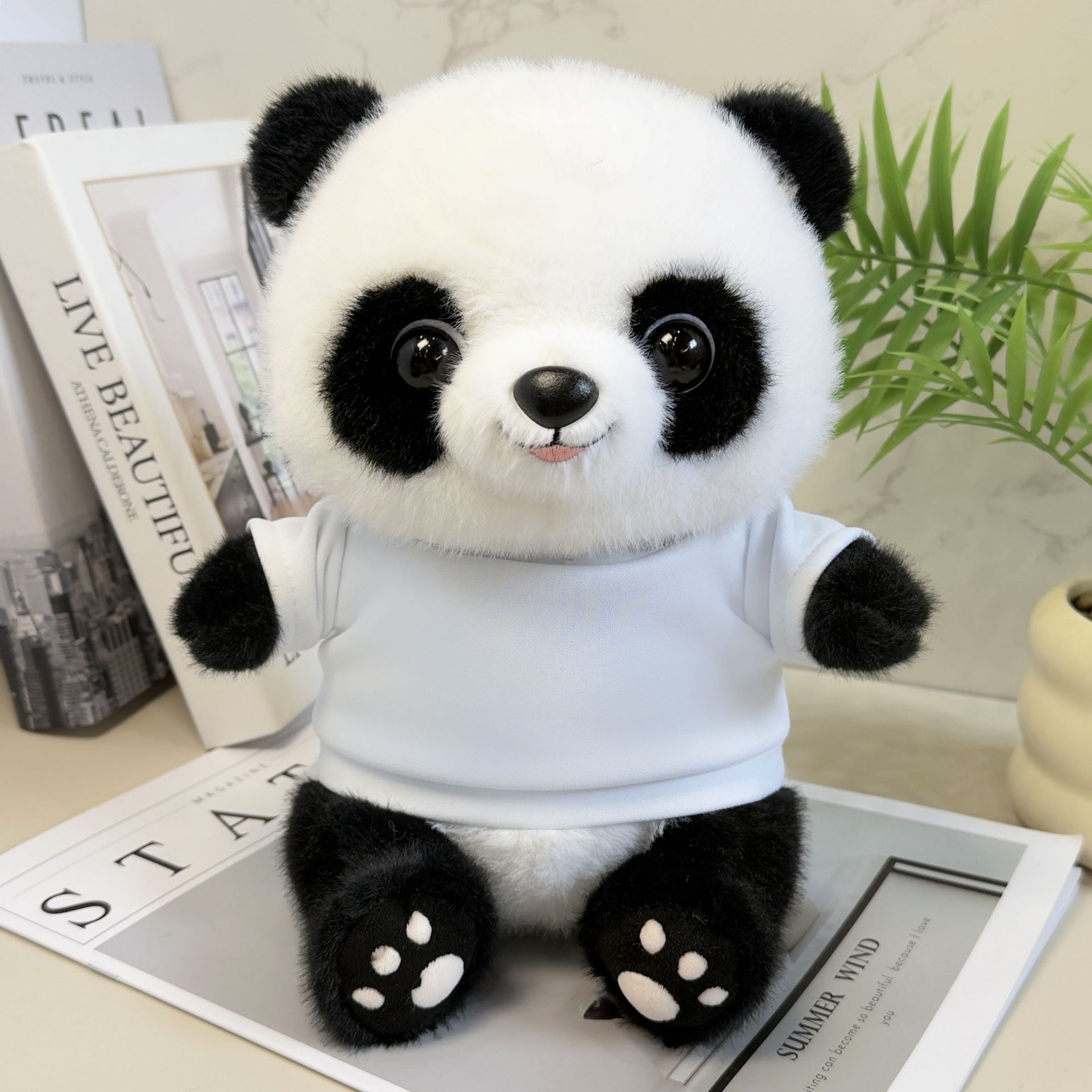 Cute tesoro nacional panda muñeca muñeca de peluche muñeca panda muñeca Chengdu logotipo de la empresa de impresión de recuerdos