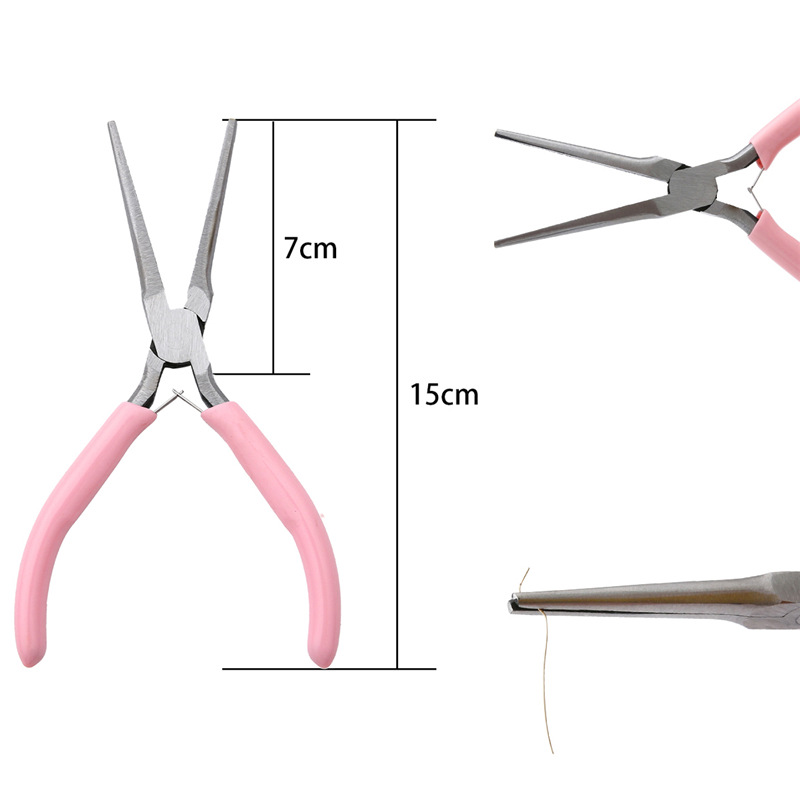 Powder handle long -pointed mouth tongs (toothless) 1