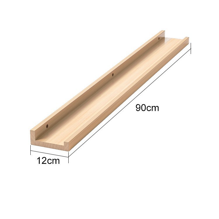 Estante de exhibición de caja ciega Estante de almacenamiento para pared de madera maciza en la pared Estante de almacenamiento de tablero de una sola palabra