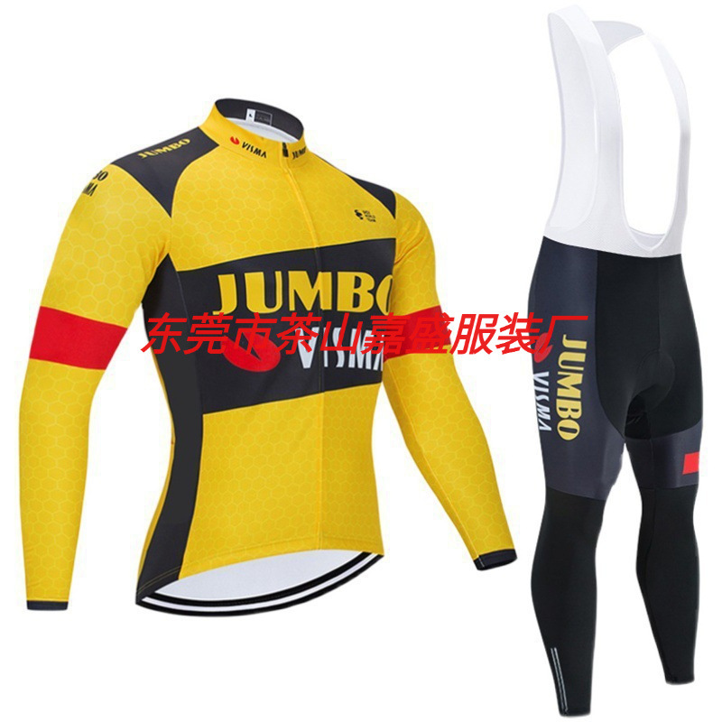 2020 new fleece cycling jersey circular long sleeve fleece-lined men's jacket road bike suit mountain bike cross-border