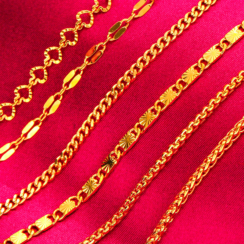 24K Copper Gold Plated Inverted Mold Bracelet for Women Simple Chopin Twist Flat Bracelet Shagang Live Wholesale Jewelry