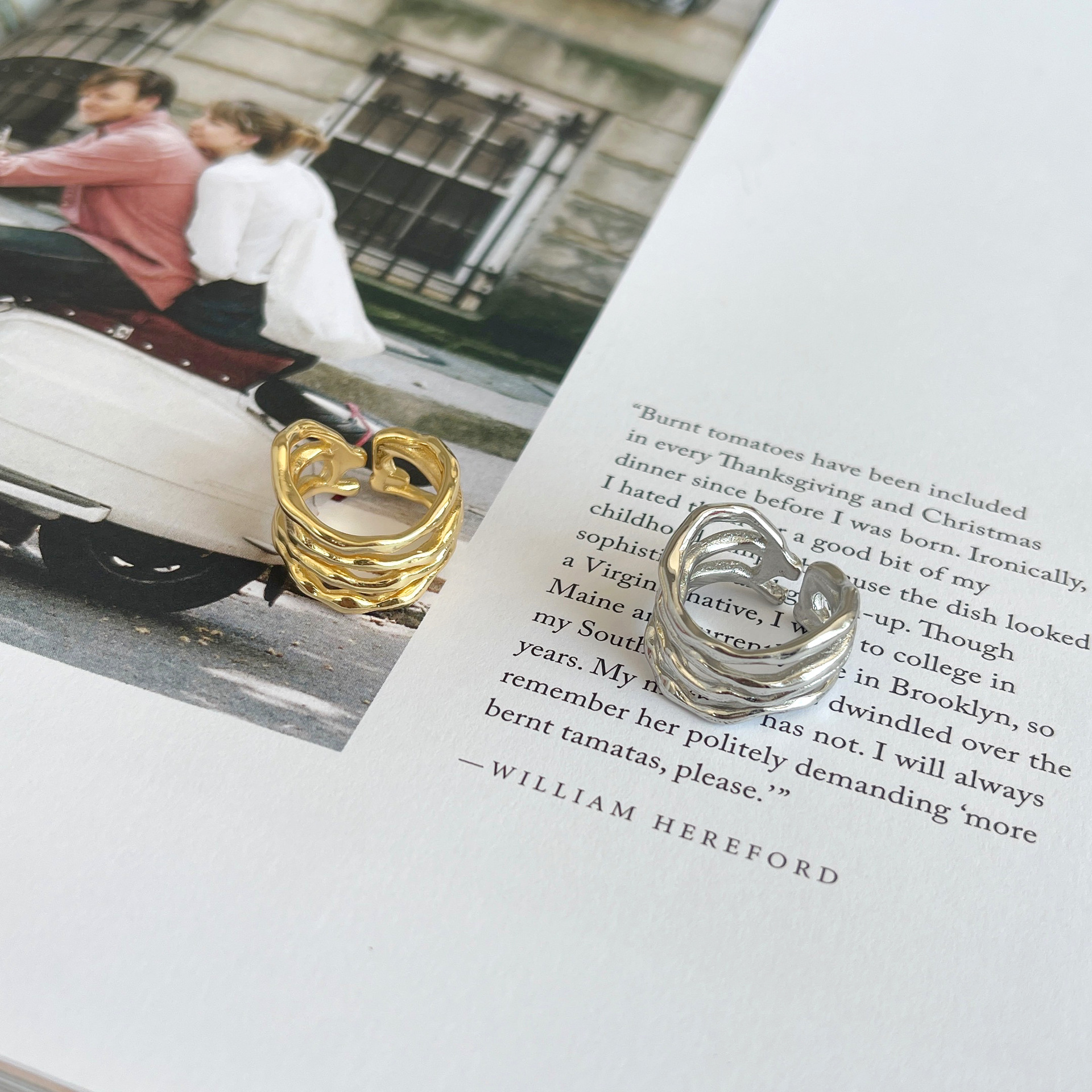 Fashion Geometric Copper Open Ring