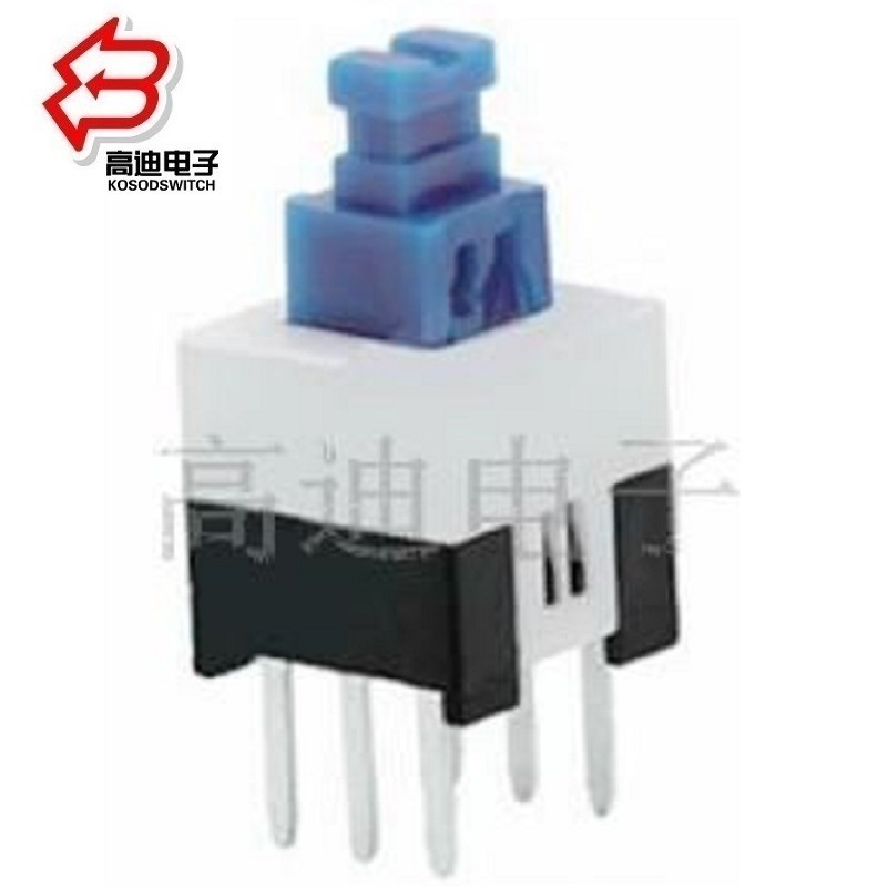 立式小型自锁开关6脚 按键开关双路六脚7x7 小体积自锁开关7*7mm