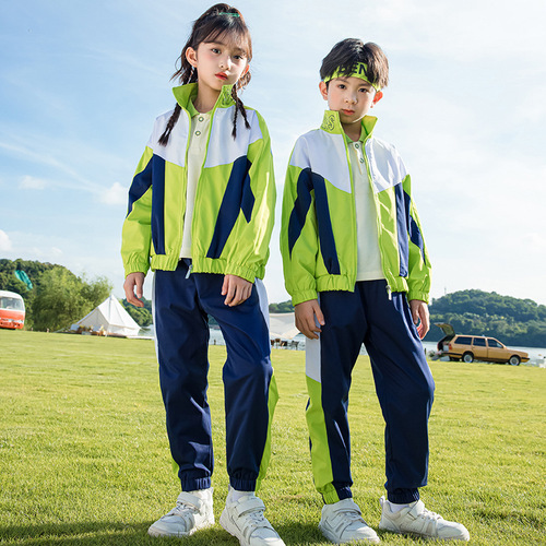 School uniform set for primary school students, spring and autumn edition, children's class uniform, sports grade uniform, street dance, kindergarten uniform set of three