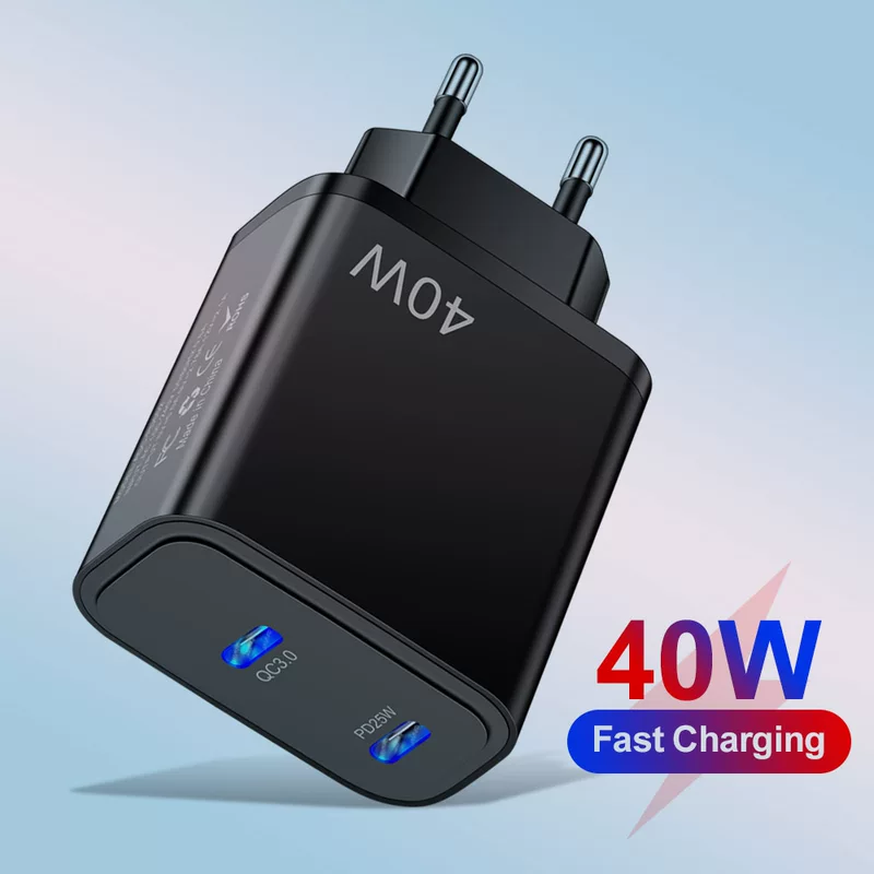 Зарядное устройство для телефона для поездок, 40W