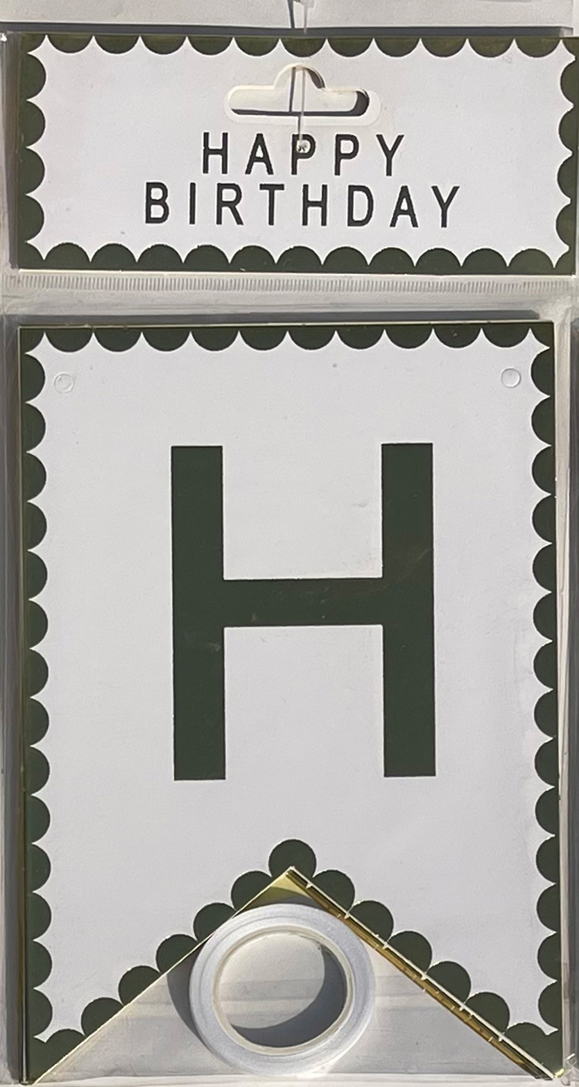 HAPPY BIRTHDAY fiesta de cumpleaños en inglés diseño diagonal de bandera de cola de mermaid letras banderas de color