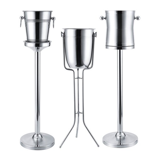 European style champagne bucket rack stainless steel KTV bar ice bucket household even rack ice bucket with tripod luxury red wine bucket
