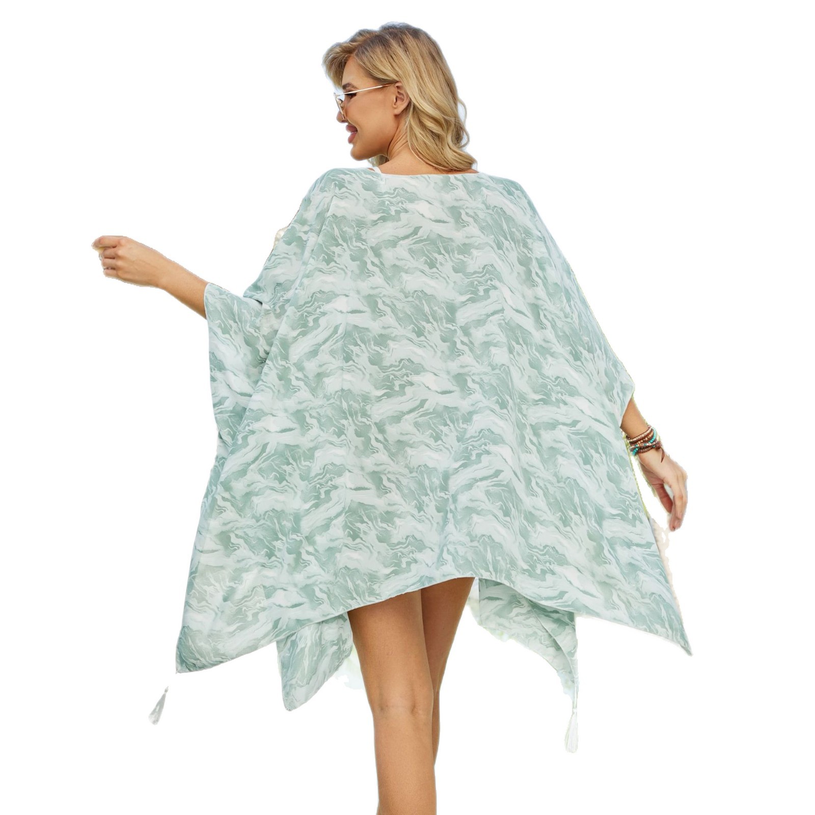 Blusa de las mujeres europeas y americanas longitud irregular moda verano suelta más tamaño camisa protección solar capa superior blusa nuevo