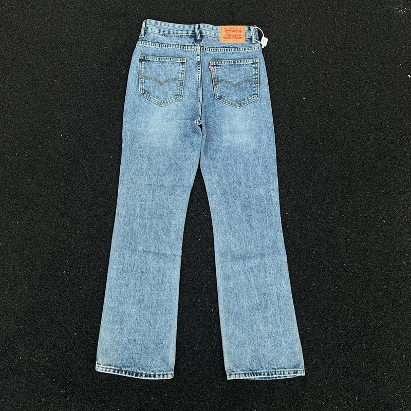 Independent Cleanfit Ice Blue 517 Marble Style Washed Retro Jeans with Slightly Flared Old Vibe Style