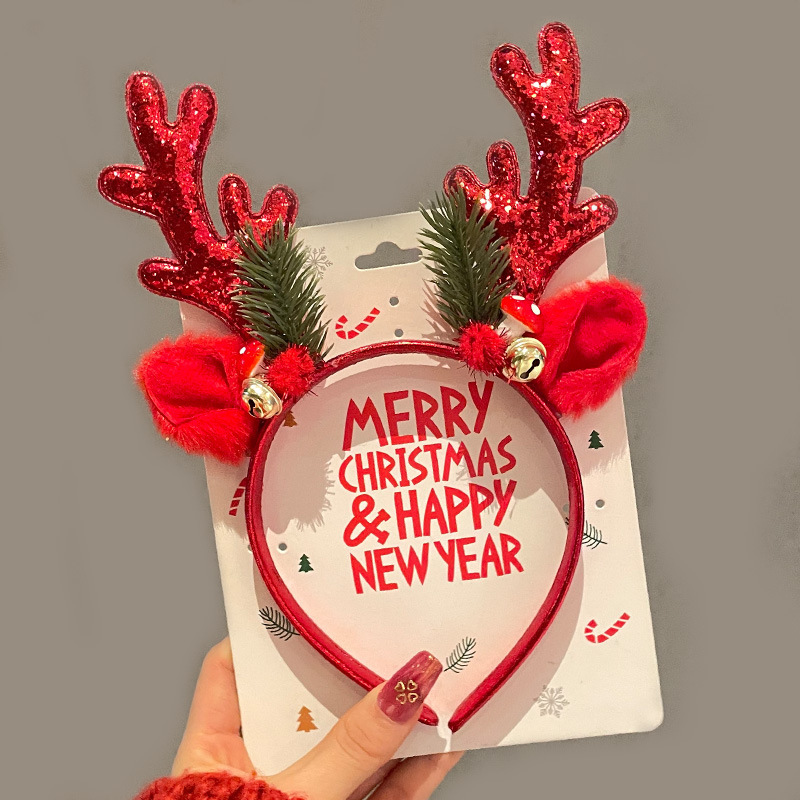 Bonito Minnie arco de cabeza de Navidad mujer dulce cabello fijación de cabello fiestas de cabello adornos de tocado