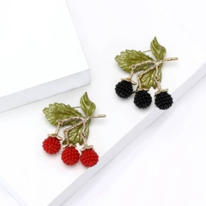 New Creative All-match Alloy Enamel Blackberry Brooch Fresh Fashion Women's Suit Cardigan Corsage Jewelry Pin