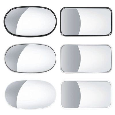 Large field of view rear view auxiliary mirror: ultra wide angle electric car blind