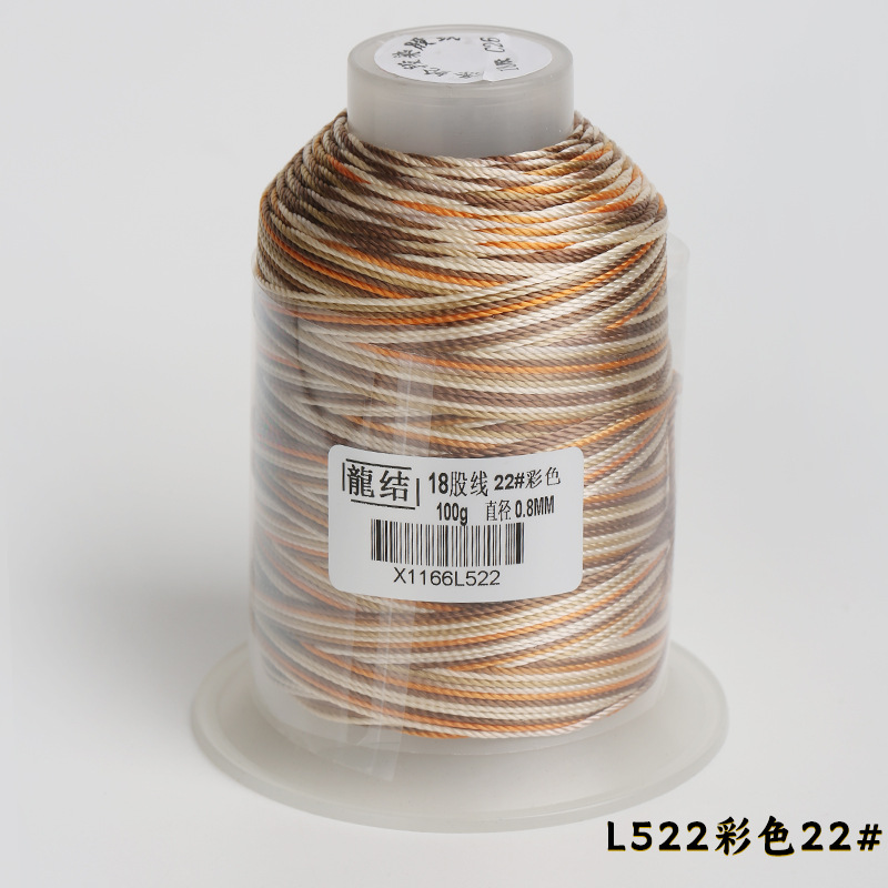 Nuevo dragón de 18 hebras de alambre teñido de 0,8 mm de grosor DIY pulsera collar tejido a mano multicolor opcional
