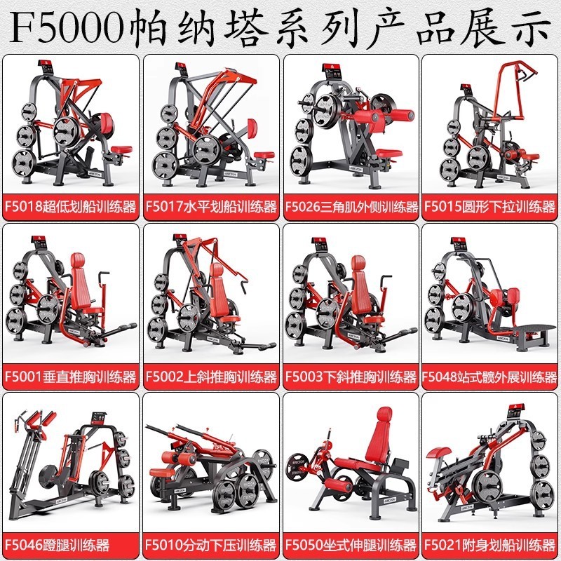 帕纳塔健身器材推胸高拉划船训练器坐式伸曲腿三角肌推举挂片器械|undefined