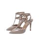 Sandals Women's 2025 New Summer Fashion All-match Shallow Top Women's Shoes Pointed Stiletto Heel Rivet High Heels