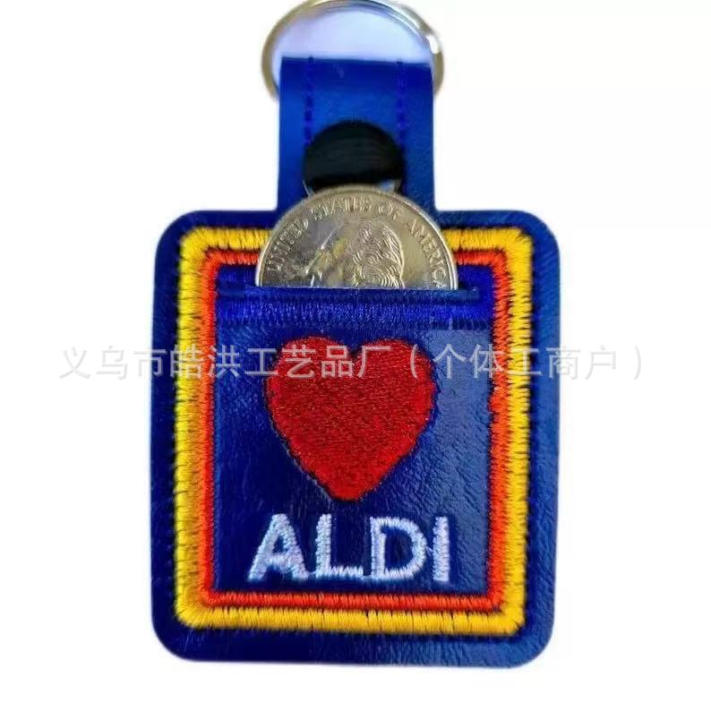 跨境 Pocket Hug PU皮革钥匙扣定门禁IC卡包挂饰硬币零钱钥匙扣包