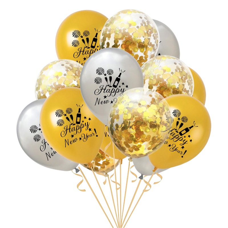 Globos látex Año Nuevo rose gold