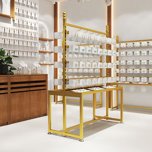 Shelf Jewelry Store Multi-Layer Display Rack Headwear Pendant Earrings Island Wall Jewelry Display Cabinet