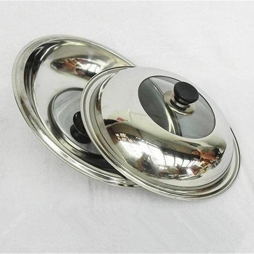 Stainless steel combination lid, glass visual combination tripod lid, pot lid, wok lid, household steel lid, vegetable lid, kitchenware wholesale