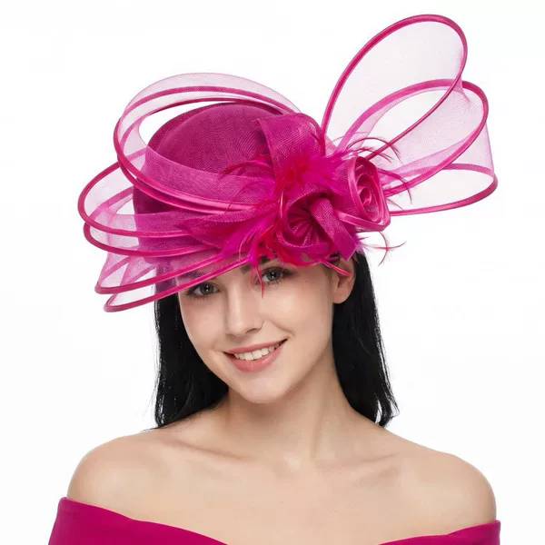 Aliexpress Exaggerated Style Mesh and Linen Hat Bridal Headwear Socialite Family Party Hair Accessory Wedding Runway Hat