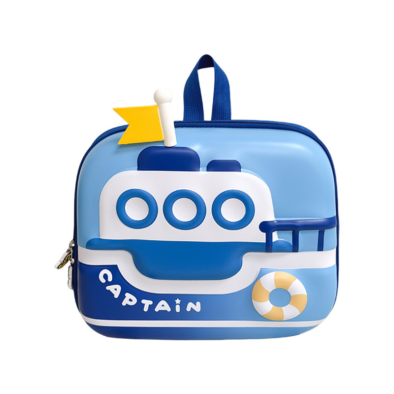 Nueva mochila infantil caricatura hermosa forma de barco mochila para niños y niñas jardín de infantes clase pequeña y media bolsa de huevo