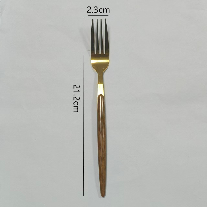 ステンレスナイフフォークスプーンセットポルトガル洋食食器ホテルレストラン木目柄ステーキナイフデザートスプーン|undefined