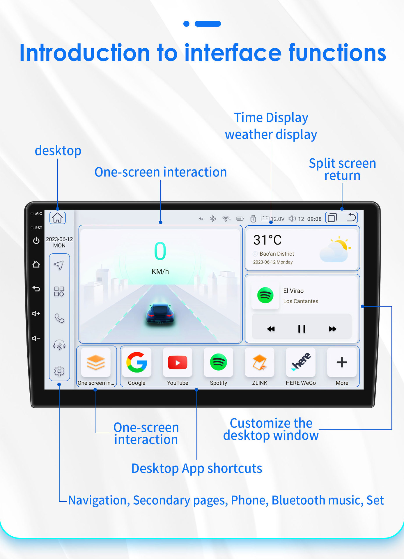 Cross-border models are suitable for Volkswagen Touareg 04-09 large-screen reversing image Android car navigation DVD navigator