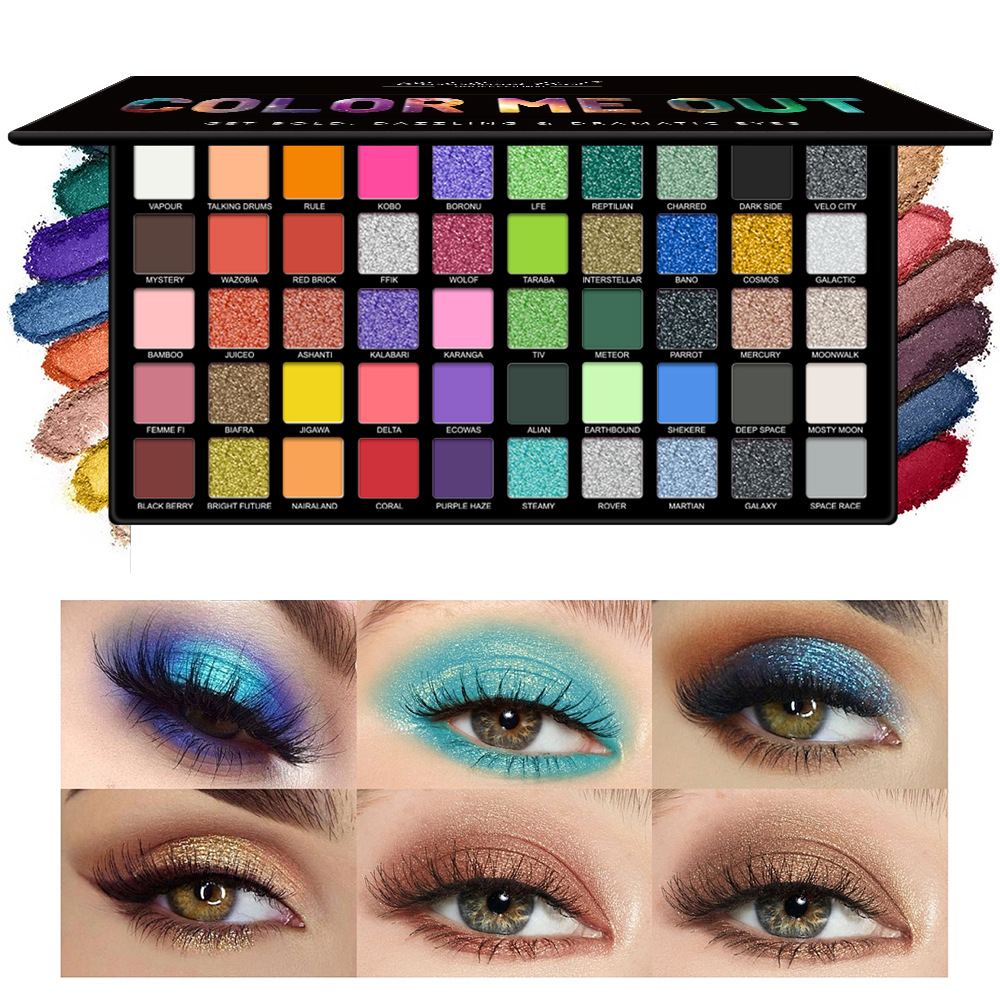 50 color eyeshadow student stage makeup eyeshadow plate shiny pearlescent matte sequins fine flash cos Makeup glitter dance