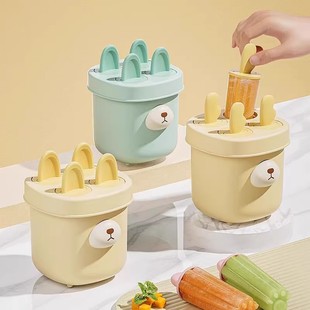 Ice Cream Mold for Home Use to Make Popsicles, Cartoon DIY Homemade Ice Cream, Sorbet Mold, Frozen Ice Cubes, Food Grade
