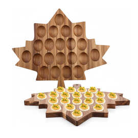 木质鸡蛋托盘圣诞节家用砧板牛排熟食板鸡蛋收纳整理托盘双面可用