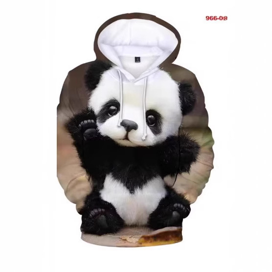 2024 New Cute Panda Pattern 3D Printed Hoodie Suitable for Men Women Hooded Sweatshirts When