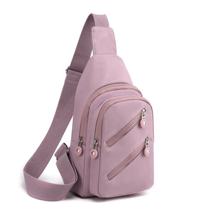 Women's chest bag 2023 new Korean style fashionable women's shoulder messenger bag fashionable casual all-match printed chest small backpack