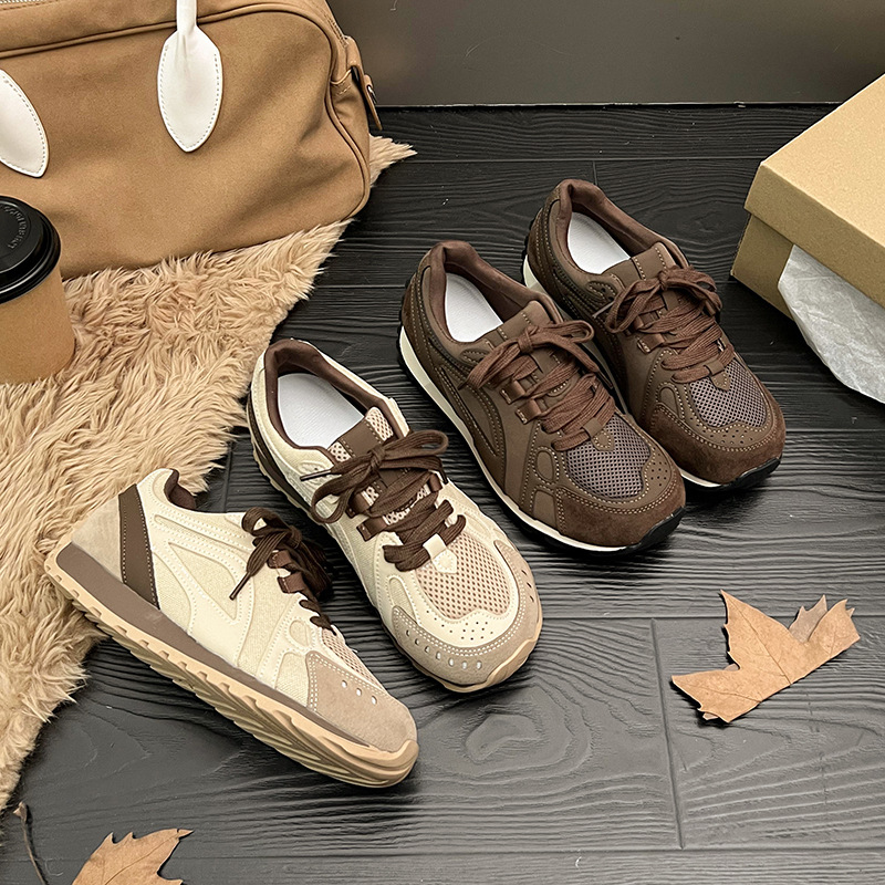 Chao Bunan ~ zapatos waffle coreanos Gump para mujeres 2025 primavera nuevos zapatos deportivos casuales para correr con suela suave