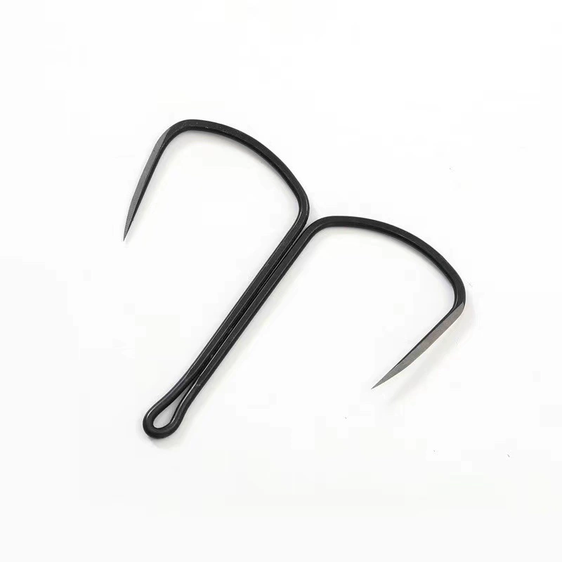Blade butterfly hook, long handle, barbless knife tip, hand-ground butterfly double hook, two anchor hooks