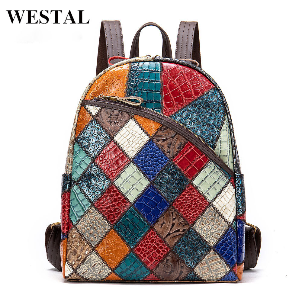 Nueva mochila para mujer, mochila de piel de vaca de primera capa para mujer, mochila de viaje de gran capacidad de cuero genuino hecha a mano retro para mujer