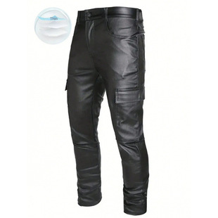 U 52647 Men's leather motorcycle pants ��ʿ PU �C܇�T���Lѝ