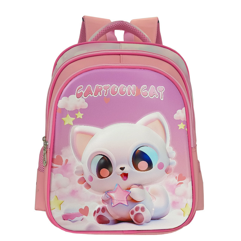 Juego de mochila escolar de nailon de tres piezas, mochila infantil para estudiantes de primaria, mochila ligera con ruedas, lonchera bonita