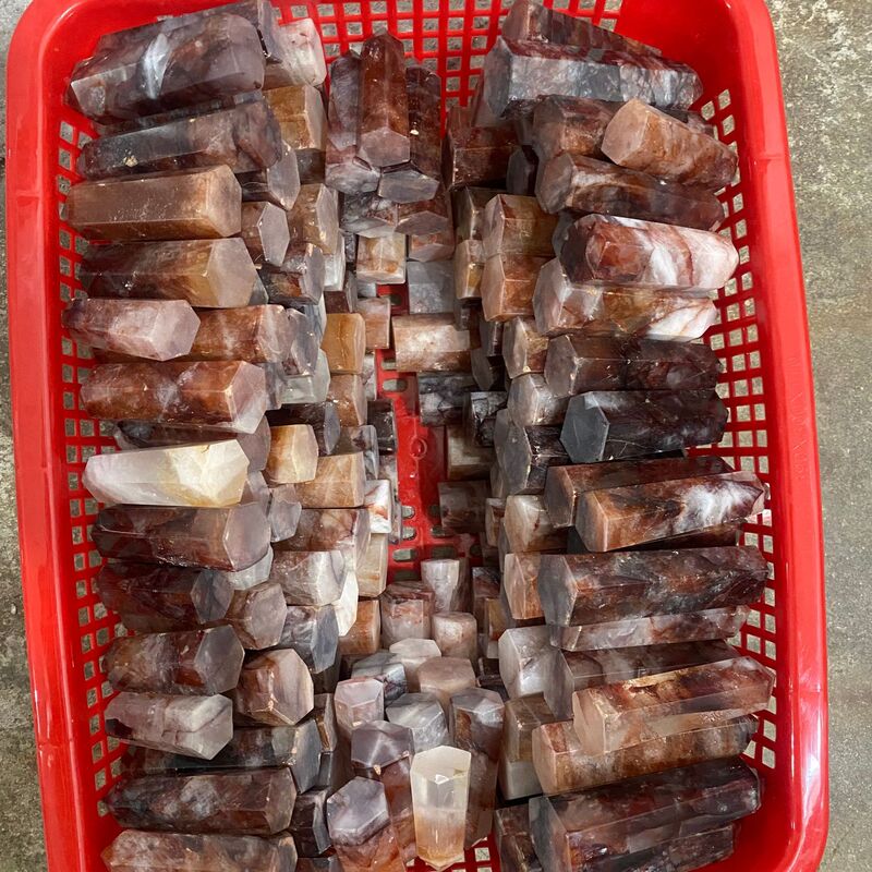 天然红胶花柱子多种小摆件水晶雕刻件桌面摆件手工雕刻件装饰 买一送一 图 6