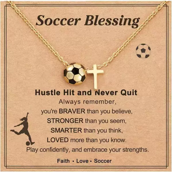 Amazon's New European and American Cross-Border Volleyball Softball Basketball Baseball Football Cross Pendant Necklace Factory Wholesale