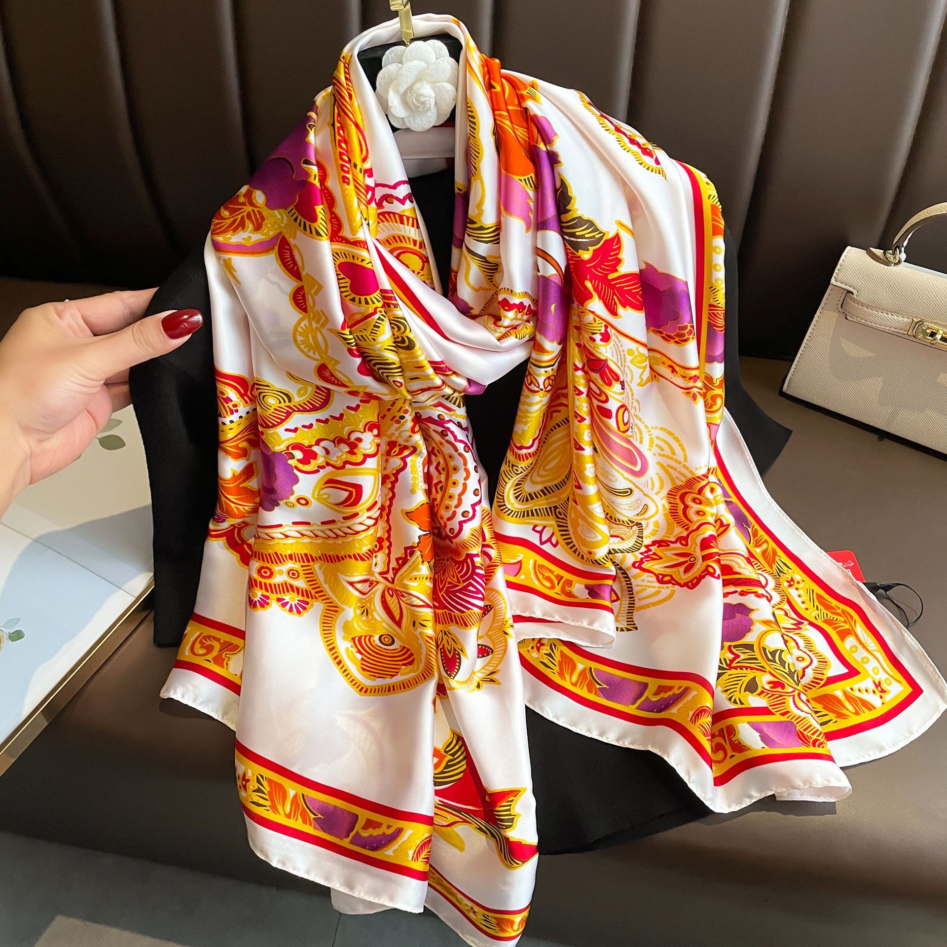 2023 new Chinese style imitation silk ne...