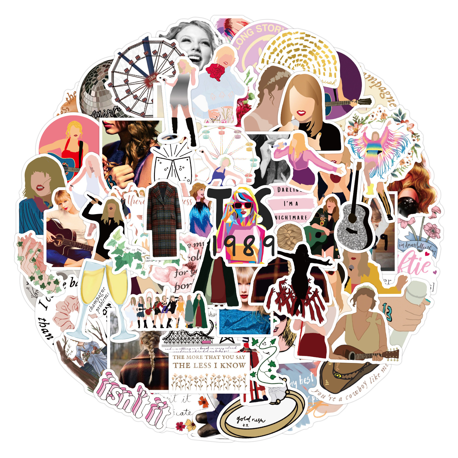 50/100 hojas cantante Taylor Swift etiqueta engomada del moho equipaje pegatina ordenador