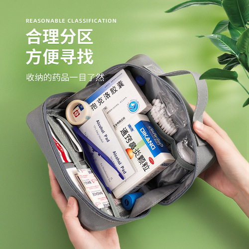  New Outdoor Medical Bag Epidemic Prevention Household Medicine Storage Bag Portable Oxford Cloth Handheld First Aid Kit