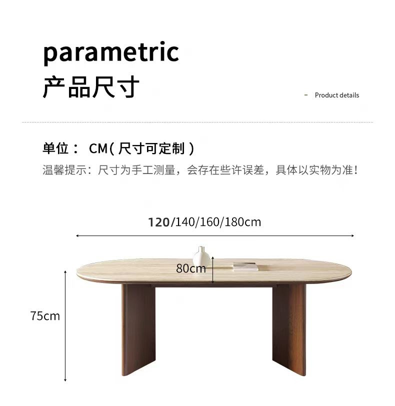 Mesa y silla de comedor de piedra de cueva retrógrada francesa, mesa de comedor ovalada doméstica, mesa de comedor de madera maciza rectangular de nuez