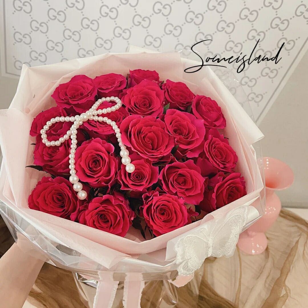 Día DE LA MADRE ramo de perlas Accesorios Estilo Chanel ramo caja de regalo para hornear decoración Cadena de Perlas joyería de perlas florales