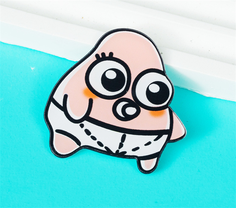 かわいい漫画スポンジ赤ちゃんアクリルブローチ装飾ストラップ学生小さなプレゼントバッジ卸売アクセサリー|undefined