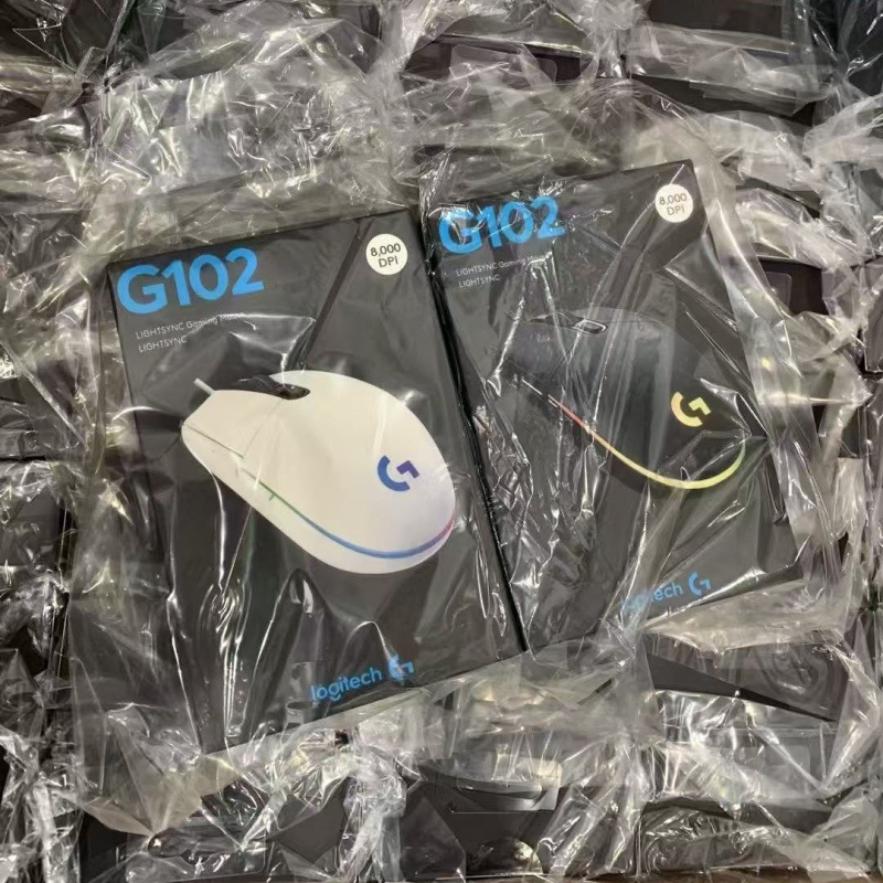 ♡G102有线鼠标电竞游戏鼠标发光GRB灯效跨境电商外贸罗技同|undefined