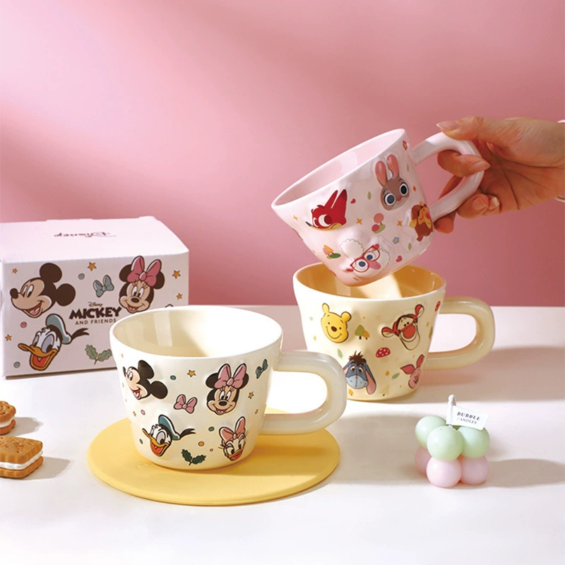 Disney Genuine Mickey Ceramic Mug Home Office High-Looking Coffee Cup Breakfast Cup New Product Batch